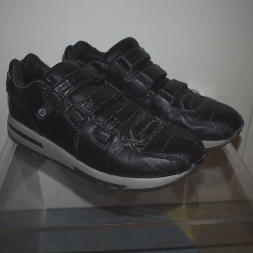 ROYAL ELASTICS Black Leather Sneaker Shoe Low sz9